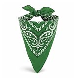 EUROXANTY Bandana 100% Algodón | Pañuelo para el Cuello, Cabeza, Muñeca | Diseño Único | Pañuelos para Moda y Deporte | Verde botella