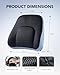 HUANUO Lumbar Support Pillow for Office Chair, Car Back Support Pillow, Memory Foam Back Cushion with Double Adjustable Straps, Ergonomic Posture Corrector for Sitting Comfort