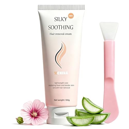 Bikini Hair Removal Cream for Women,Pubic Hair Removal Cream Painless for Legs, Arms, Underarms,Stomach,Painless Gentle Intimate Hair Removal Cream for Sensitive Skin with Spatula Applicator(1Pack)