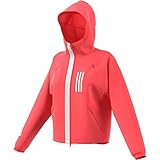rojo. adidas - Chaqueta de chándal para mujer, color rojo y blanco, Mujer, Chaquetas., DZ0040, rojo, extra-small