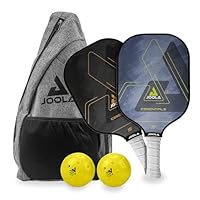 JOOLA Pickleball Essentials Paddle Set mit 2 Pickleballschläger, 2 Bällen und Tasche, ideal für Freizeitspieler, Fiberglas-Oberfläche