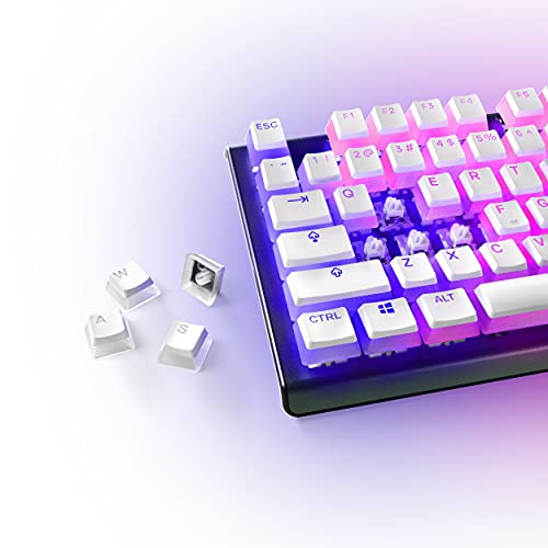 Teclas de doble inyección PBT SteelSeries PrismCaps resistentes y duraderas con vástagos MX 5