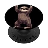 Coole Faultier Rock On Lustige Tierliebhaber Grafik Sonnenbrille PopSockets Klebender PopGrip