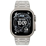 KADES Compatible with Apple Watch Ultra 3/2/1 49mm, AP Metal Band for man for Series 11/10/9/8/7/6/5/4/SE/3/2/1 46mm/45mm/44mm/42mm with Stainless Steel Link Replacement Strap,Frosted Titanium