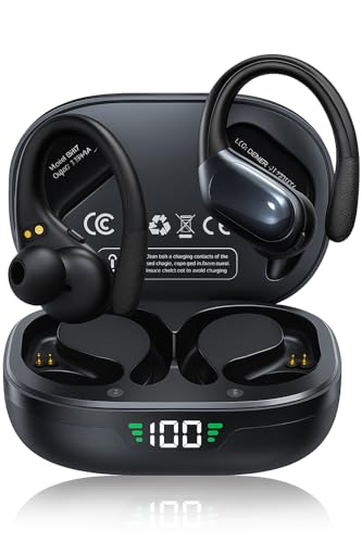 Fone De Ouvido Bluetooth 5.0 Sem Fio Tws Esportivo A Prova D'Água Para Corrida Esportes Bike Moto Academia Caminhada Tipo Gancho Sound Bass.