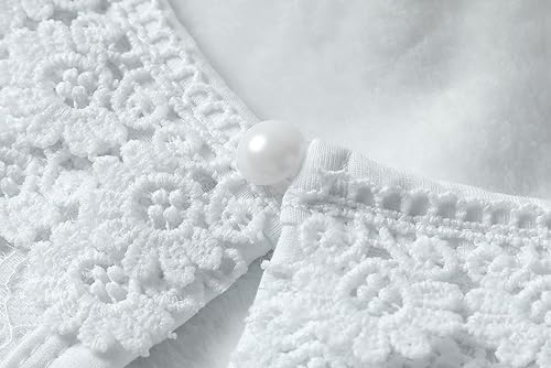 SMILING PINKER Little Girls' Long Sleeve Lace Bolero Cardigan Shrug4