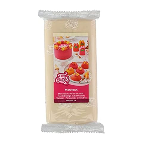 FunCakes Mandelhaltige Zuckermasse Natural : Rollfertig, Einfach zu verwenden, Perfekt zum Dekorieren von Kuchen, Halal, koscher und glutenfrei. 1 kg Cover