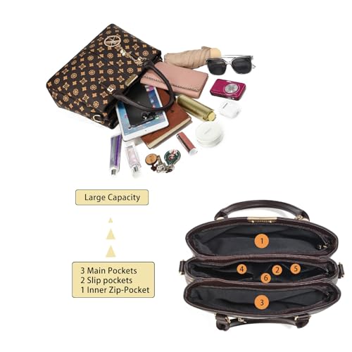 Image of KURGOOL Women Purses and Handbags Top Handle Satchel Shoulder Bags Messenger Tote Bag for Ladie