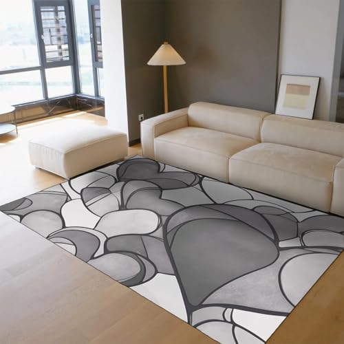 Tapis lavable et antidérapant à poils bas style graffiti - 2
