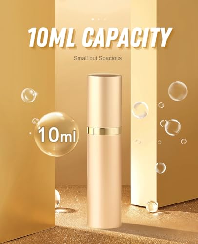 ASADAYS Perfume Atomiser Refillable - 10ml Portable Travel Spray Bottle, Leak Proof Mini Size Perfume Atomizer Bottom Filling, Cologne Dispenser with Men and Women - Image 3