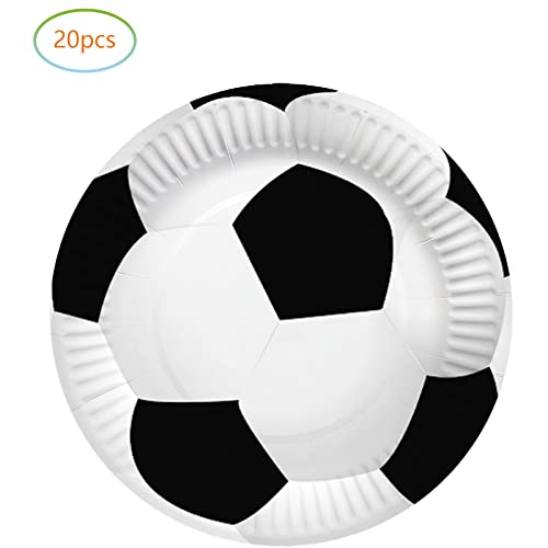 Soccer Birthday Party Supplies Football Party Tableware Set, 20 Plates And 20 Napkins, Soccer Theme Birthday Party Decorations #TOP2