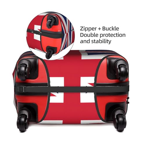 British flag Suitcase Cover X-Large with Invisible Zipper, for Business and Travel, Without Suitcase4