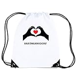 100% Polyester JOllify HARTMANNSDORF Turnbeutel Tasche GYM684 – Design: Hände Herz