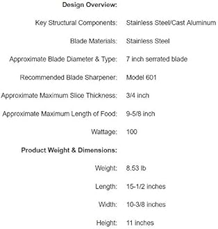 Chef's Choice 609A000 Electric Food Slicer, Stainless Steel