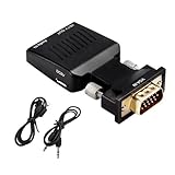 [Albapilix] PC、/の場合、トップボックス、テレビを設定し、互換性のあるVGAからアダプターコンバーターをオーディオおよびパワーAVサポートBを備えていますB