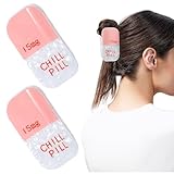 LXUEJIE 2Pcs Chill Pill Hair Claw Clip, Pharmacy Claw Clip Personalized claw hair Clip Fun Hair Claw Fashion Hair Styling Accessories for Women Halloween Decoration (Pink)