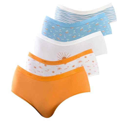 Boxer femme Dim Les Pockets lot de 5 en coton stretch respirant et coloré