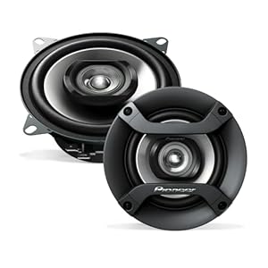 Pioneer TS-F1035R 2-Way Coaxial Car Audio Speakers – Full Range 4″ Round Speakers, 150W Max Power (Pair)