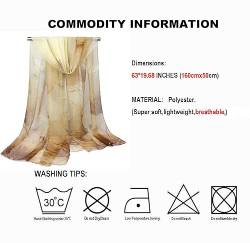 Image of Acotavie Scarfs for Women Lightweight Fashion Scarves Print Floral Pattern Scarf Shawl Wraps