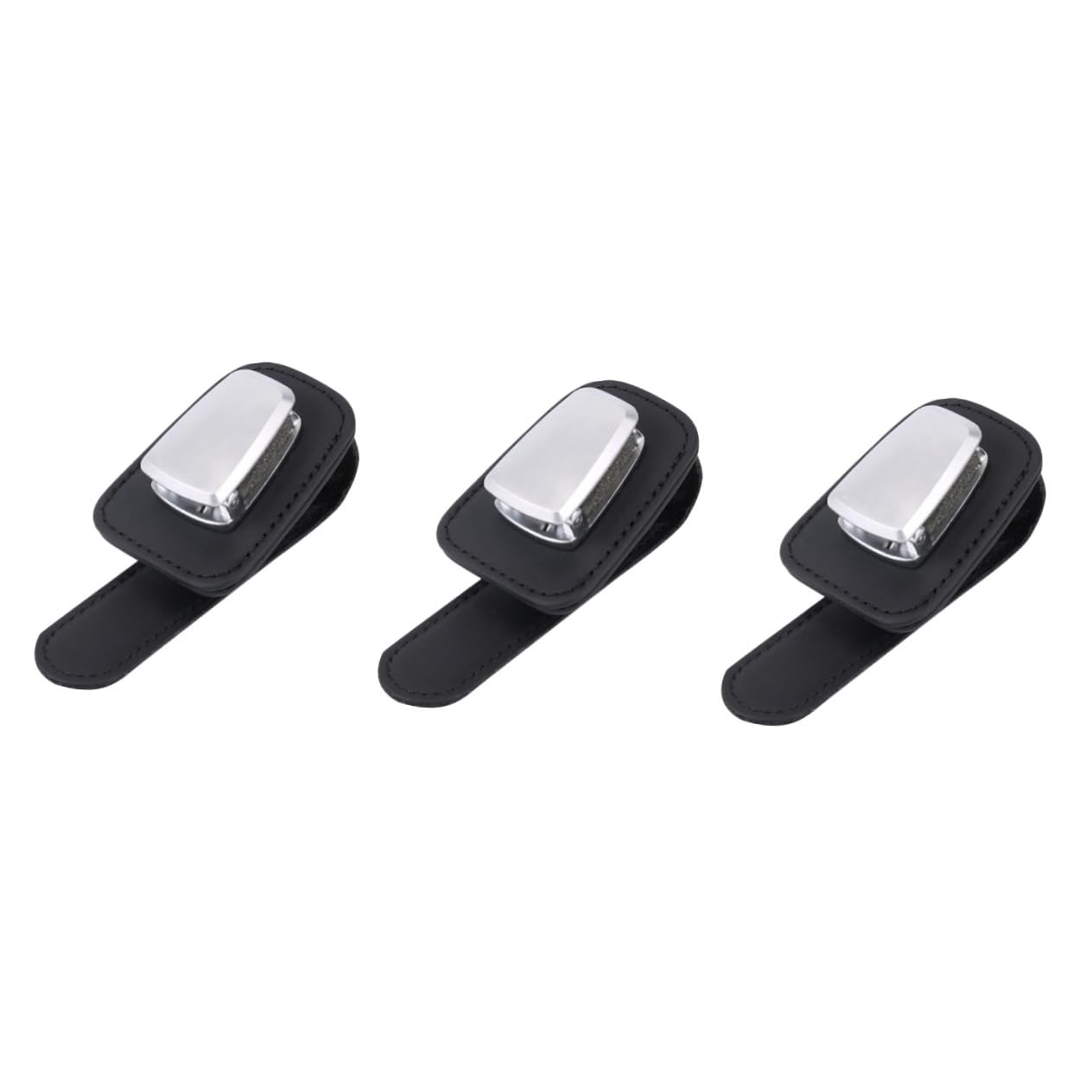 Mikinona 3piezas Soporte para Gafas De PU Clip para Visera De Coche Organizador De Gafas y Tarjetas Accesorio Práctico para Vehículos