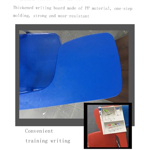 Chaise formation pliable bleue avec table et filet de rangement - 7