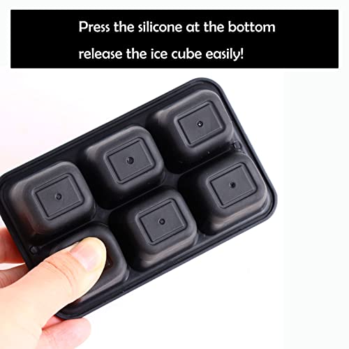 Ice Cube Trays For Freezer 3 Pack - Mini Ice Cube Trays With Lid & Easy-Release Silicone Bottom, Stackable Small Ice Cube Molds (Black) #TOP2