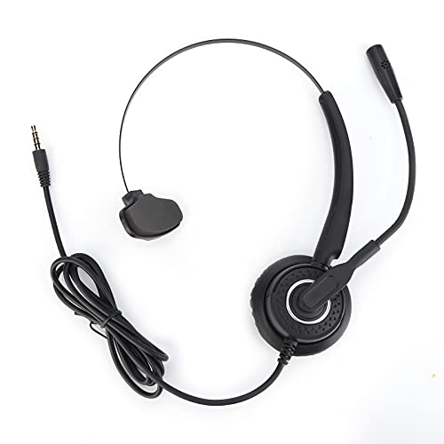 Preisvergleich Produktbild Kundenservice-Headset, einziehbarer Kopfbügel Ergonomisches Design Callcenter-Headset Professionelles kabelgebundenes Headset für Festnetz- / Desktop-Telefone(VH520-3.5 (Einohr))