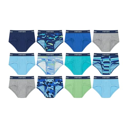 Image of Hanes boys Underwear Boxer Briefs Pack, 8-pack, Cotton-stretch Dyed Boys' Underwear, Moisture-wicking