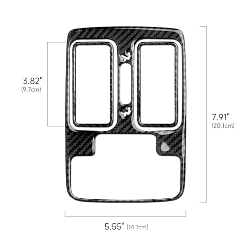 Image of Rear A /C Air Outlet Vent Cover Trim Decals for 2011-2026 Dodge Durango Accessories Carbon Fiber Stickers, B