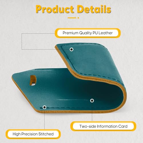 Image of Travelambo 8 Pack Luggage Tags Faux Leather for Suitcases Travel Bag Labels Travel Accessories Essential with Protection Cover ID, Summer Green, 2.7inch x 4.6 inch
