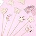 Yuanan 18PCS Princess Fairy Wands Kit, Fairys Wand Kit Unfinished Star Princess Fairy Wands Princesses with 9 Stickers Make Your Own Wand Party Halloween Cosplay Party Favors-6 Styles White