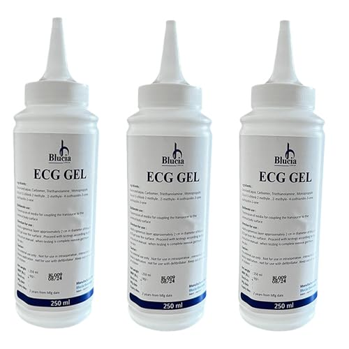 Image of ECG Gel (250 ML) for Screening | Electrocadiogram gel | Physiotherapy gel | ECG gel | Super Fine gel | Clear Transparent - Pack of 3