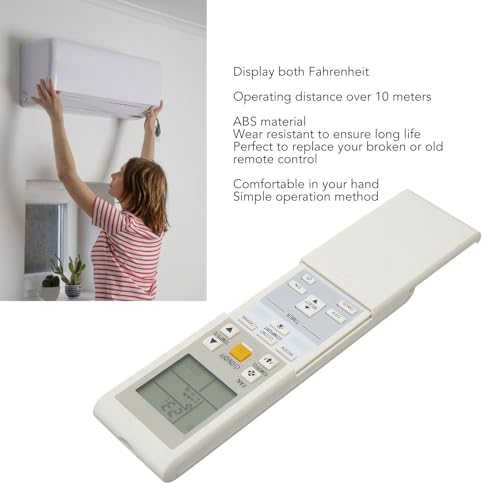 Universal Remote Control for Air Conditioner,32.8ft Transmission Distance Air Conditioner Remote Control Replacement for Daikin ARC Series