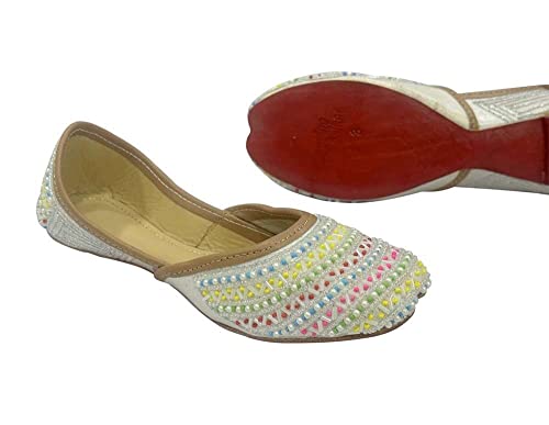 Punjabi Juttis for Girls Mojari Toddler/Little Kid/Big Kid Party Shoes Formal Beaded Jutti Girls Dress Slip on Juti4