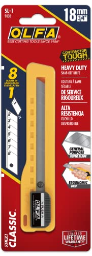 OLFA Faca utilitária com trava deslizante 9038 SL-1 de 18 mm