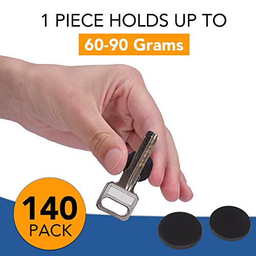 DIYMAG Small Magnets Self Adhesive,140Pcs 0.8’’ x 0.08” Magnetic Dots Fridge Magnets Classroom Must Have Peel & Stick Tape Circles Flexible Magnet for Crafts, DIY and Refrigerator
