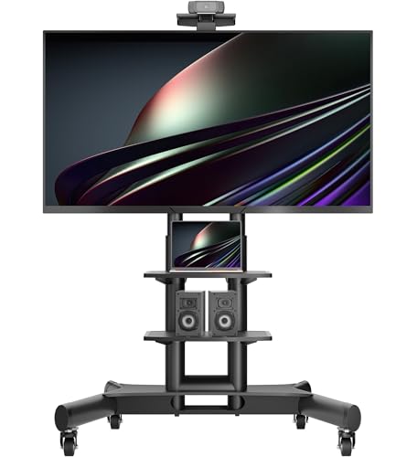 ONKRON TS15-52 Meuble TV sur roulettes des écrans de 40 à 70 Pouces Noir