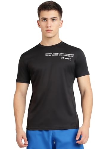 Image of Reebok Men's Polyester Gym T-Shirt - Moisture Wicking Sports T-Shirt for Men | Workout Running Training Tshirt for Men | Half Sleeve Active Tee
