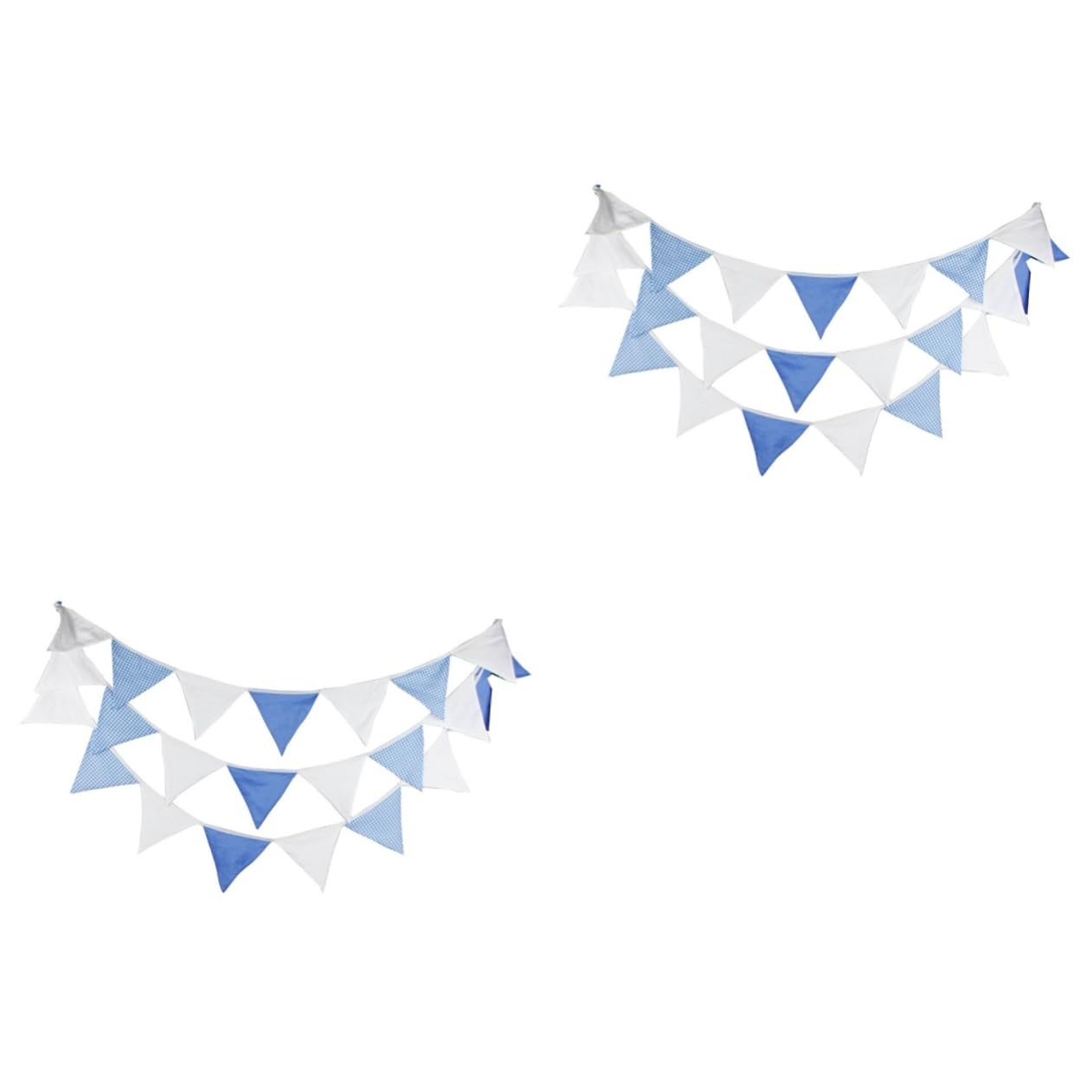 Toyvian 2 Piezas De Cuerda De Algodón Azul Y De Burra Guirnalda De Cumpleaños Triangulares Banderín Triangular Banderín Decoración De Bebé Al Aire