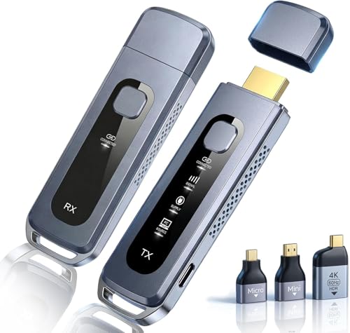 Oravins Wireless HDMI Transmitter and Receiver 165FT/50M, No WiFi Required, Plug & Play, Dual-Band...