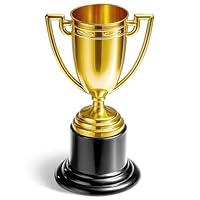 Exircy Mini Pokal, Mini-Trophäen Goldene Trophäenbecher für Sport-Turnier-Gewinn-Preise Siegerpreis Partygeschenke leichte Kunststoff-Gold-Trophäen