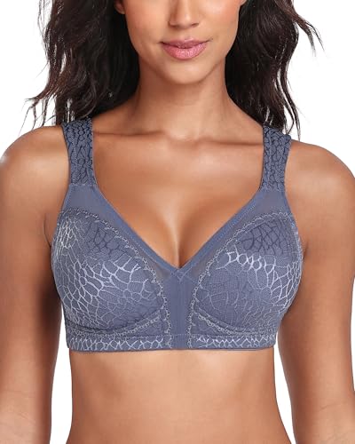 Image of Lemorosy Women's Plus Size Full Coverage Non Padded Wireless Minimizer Bra -Comfort and Double Support