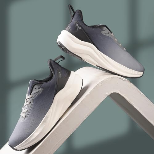 Image of Liberty Leap7x EVELSTER1E Men Sports Running Shoes - Beige & Grey | Comfortable and Durable Lace-Up Closure - Suitable for Lacing Walking, Gym, Jogging and Outdoor Shoes for Man - Cushioned Footbed