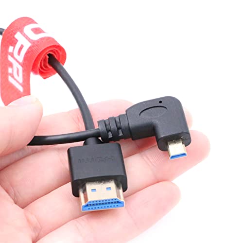 DRRI High Speed 8K Left Angle Micro HDMI to HDMI 2.1 Cable for Sony F55 a7S A7S3 A74 BMPCC4k Crane3s Camera to Atomos Ninja V - Image 4
