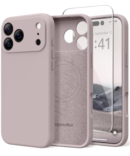 Image of Magnetic for iPhone 17 Pro Max Case, Compatible with MagSafe, [Full Camera Protection][Screen Protector] Silicone Shockproof Protective Phone Case for iPhone 17 Pro Max 6.9 inch, Hazel