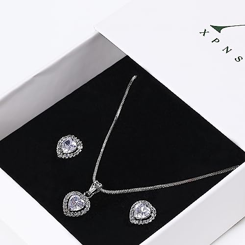 Princess Cut Pendant Set for Him & Her, Option in 10 Different Silver