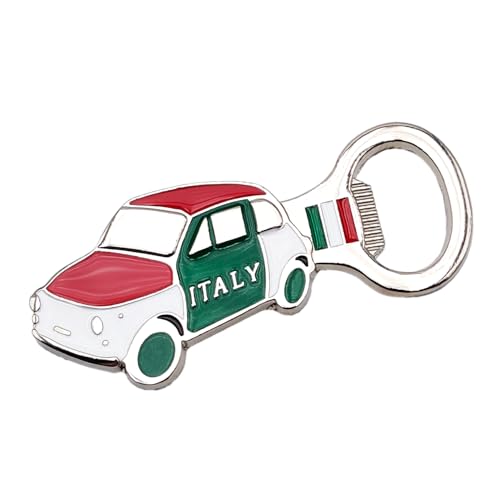 Imán para nevera de coche italiano de metal con sacacorchos Souvenir Italia decoración casa cocina regalo colección imanes nevera bandera italiana estilo icónico
