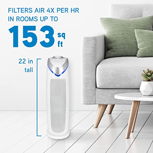 Germ Guardian Air Purifier With Hepa 13 Filter, Removes 99.97% Of Pollutants, Covers Large Room Up To 743 Sq. Foot Room In 1 Hr, Uv-C Light Helps Reduce Germs, Zero Ozone Verified, 22”, White, Ac4825W #TOP2