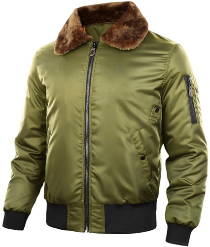 Image of PEGENO Men's Lightweight Bomber Jacket Windproof Jacket Waterproof Nylon Fabric