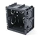 Aexit Square Design Control electrical 82mmx 80mmx 50mm Black Pattress Back Box